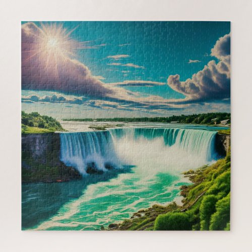 Sunny Day at Niagara Falls Jigsaw Puzzle