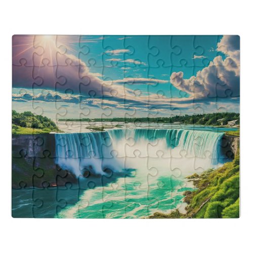 Sunny Day at Niagara Falls Jigsaw Puzzle