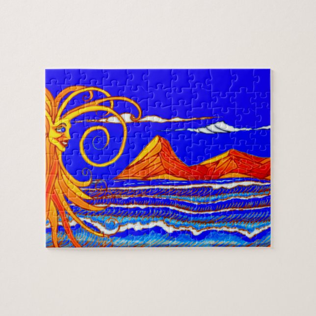 Sunny Day at the Beach  Jigsaw Puzzle (Horizontal)