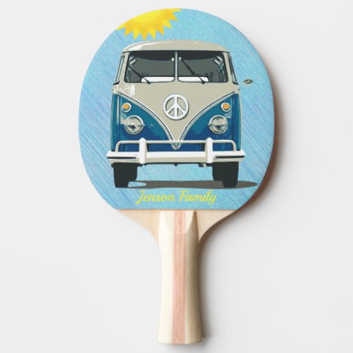 Sunny Day Blue Skies Ping Pong Paddle