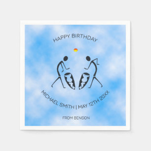 Sunny Day Celebration Silhouette Dancers Birthday Napkins