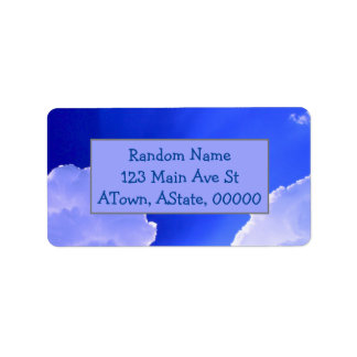 Sunny Day Clouds Label