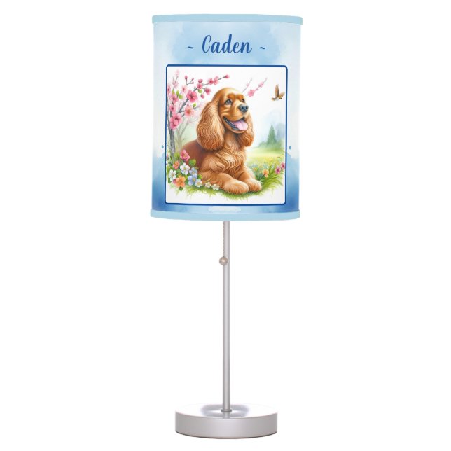 Sunny Day Cocker Spaniel  Kid Table Lamp (Front)