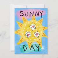 Sunny Day - Cute Happy Sun Greeting Card