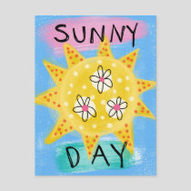 Sunny Day - Cute Happy Sun Postcard