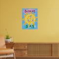 Sunny Day - Cute Happy Sun Poster Wall Art | Zazzle
