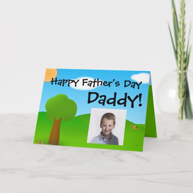 Sunny Day Daddy Father's Day Photo Greeting Card (Front)