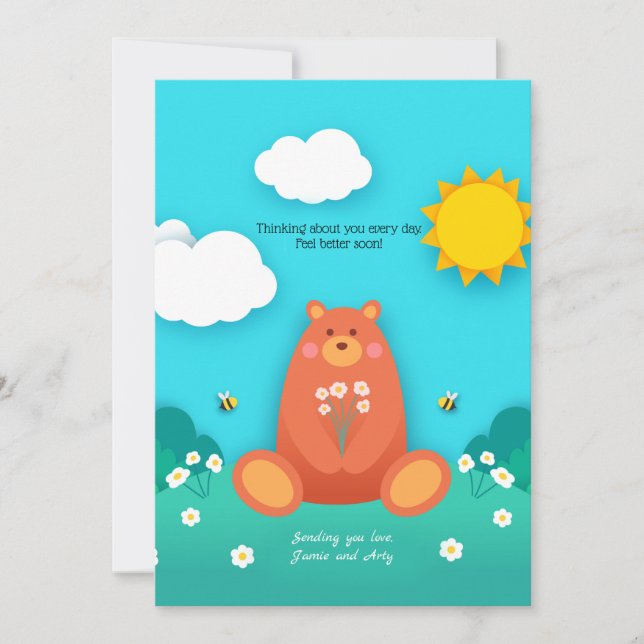 Sunny Day Get Well Greeting Card (Front)