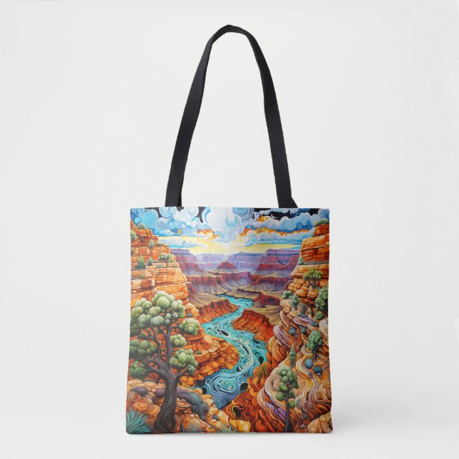Sunny Day In A Desert Canyon Tote Bag (Front)