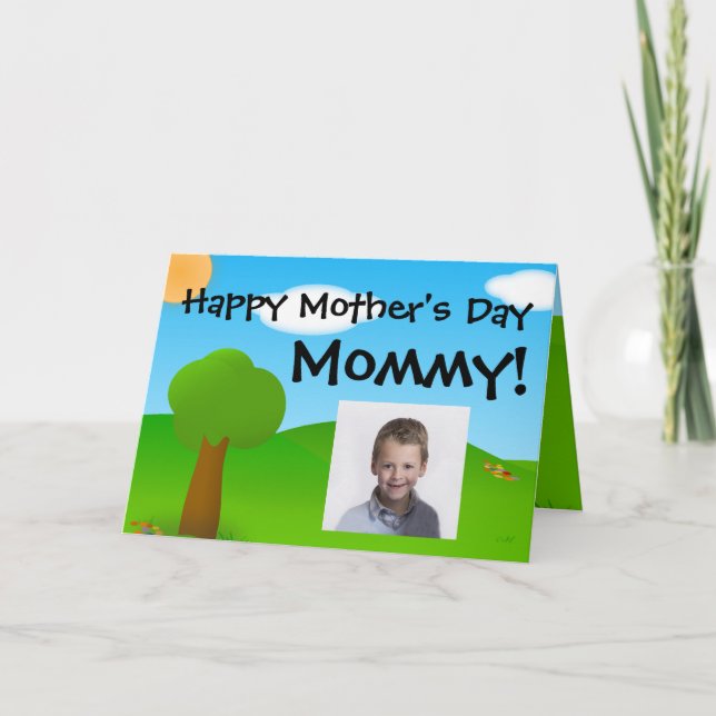 Sunny Day Mommy Mother's Day Photo Greeting Card (Front)