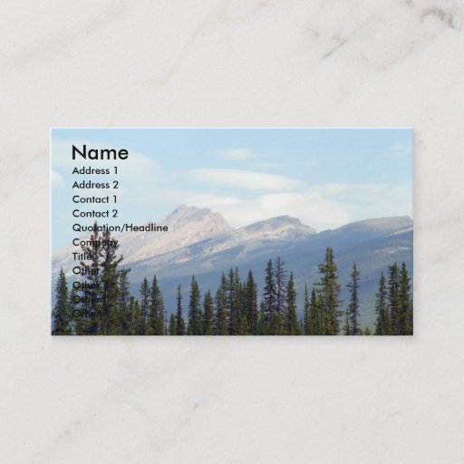 Customizable Sunny Day/Mountains Business Cards