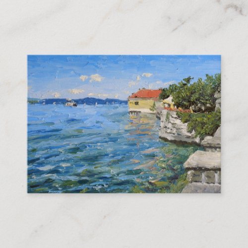 Sunny Day on Lake Constance Southern Germany Bus Business Card