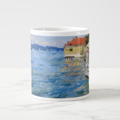 Sunny Day on Lake Constance Southern Germany Large Coffee Mug