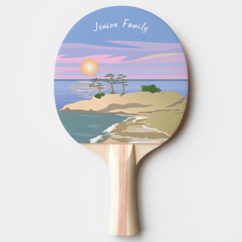 Sunny Day on the Beach Ping Pong Paddle