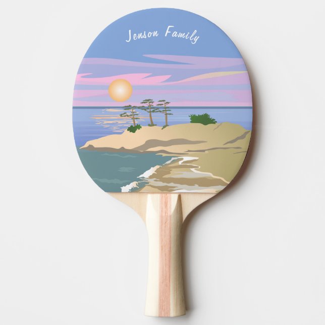 Sunny Day on the Beach Ping Pong Paddle (Front)