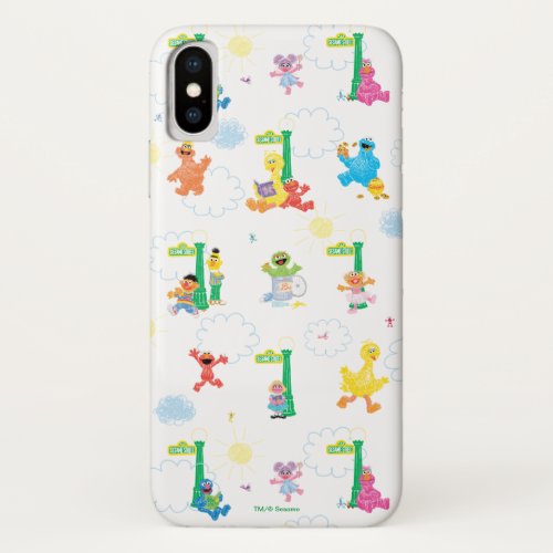 Sunny Day Sesame Street Pattern iPhone X Case