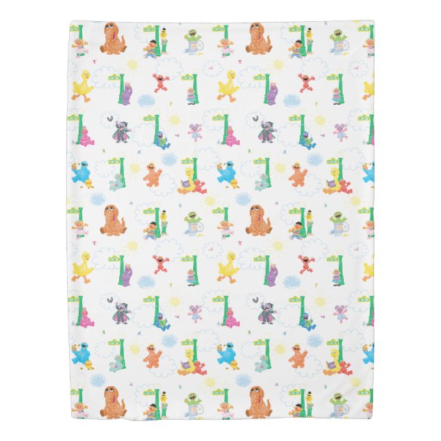 Sunny Day Sesame Street Pattern Duvet Cover (Front)