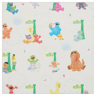 Sunny Day Sesame Street Pattern Fabric