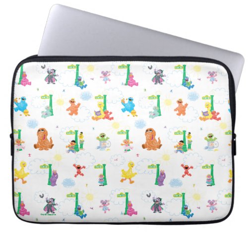 Sunny Day Sesame Street Pattern Laptop Sleeve