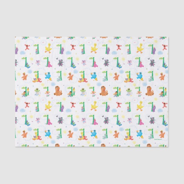 Sunny Day Sesame Street Pattern Tissue Paper (Front)