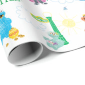 Sunny Day Sesame Street Pattern Wrapping Paper (Roll Corner)