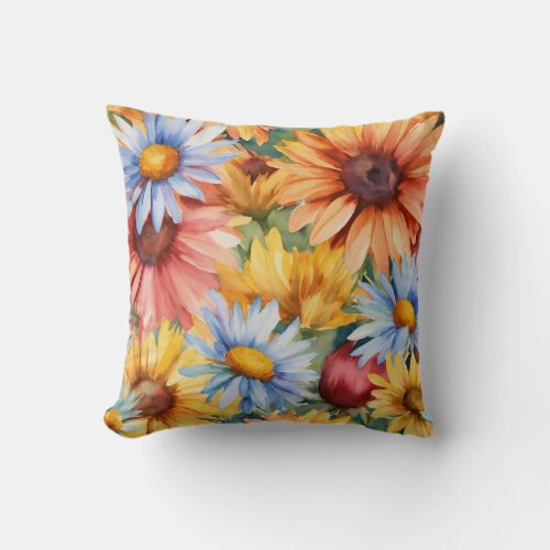 Sunny Day Sunflower Accent Pillow Throw Pillow