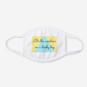 Sunny Day White Cotton Face Mask (Front)