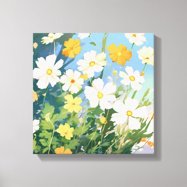 Sunny Day with Daffodils Canvas Print (Front)