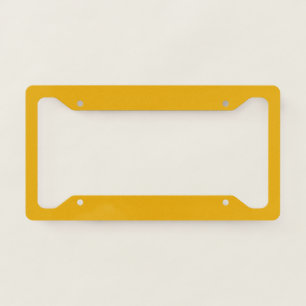 Sunny Daylily Yellow Solid Color Print License Plate Frame