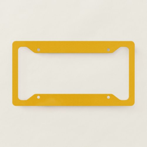 Sunny Daylily Yellow Solid Color Print License Plate Frame