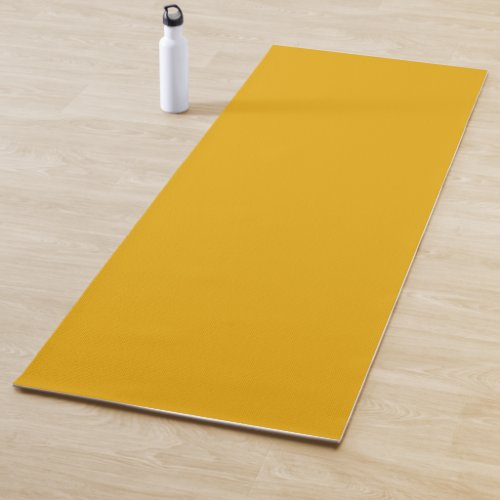 Sunny Daylily Yellow Solid Color Print Yoga Mat
