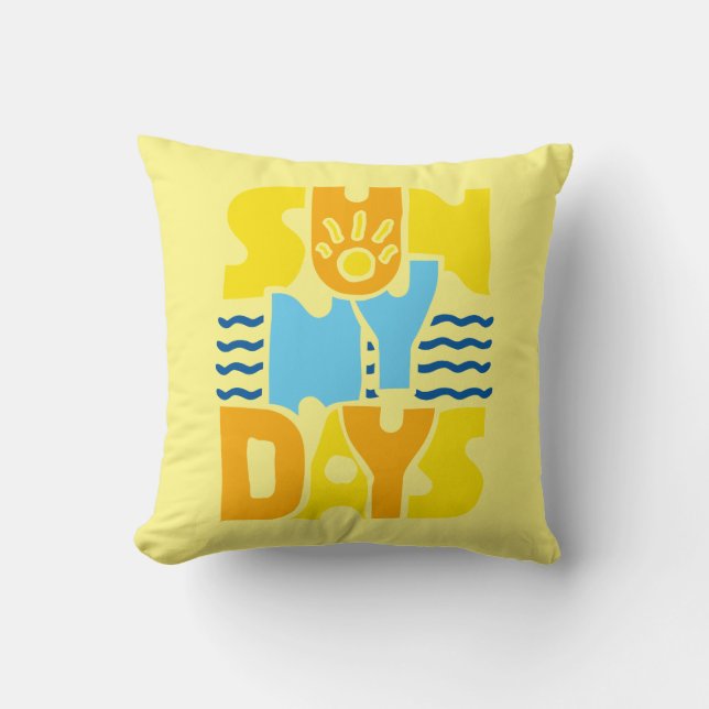 Sunny Days 2 Throw Pillow (Front)