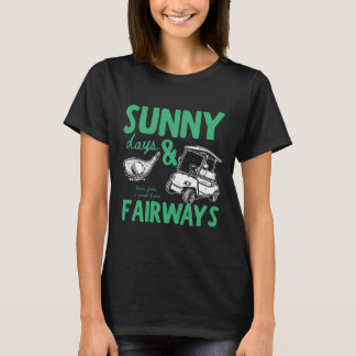 Sunny Days And Fairways Illustration T-Shirt
