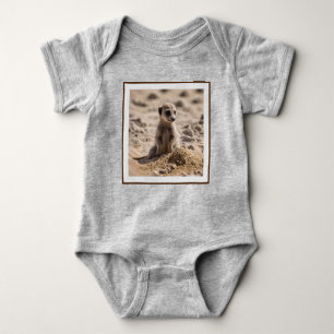 "Sunny Days: Baby Meerkat's Beach Adventure" Baby Bodysuit