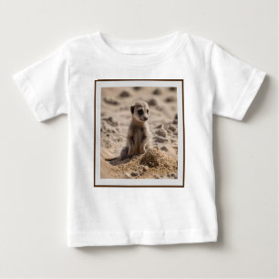 "Sunny Days: Baby Meerkat's Beach Adventure" Baby T-Shirt