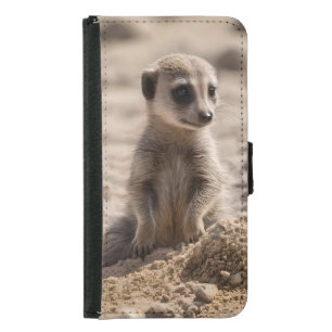 "Sunny Days: Baby Meerkat's Beach Adventure" Samsung Galaxy S5 Wallet Case