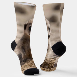 "Sunny Days: Baby Meerkat's Beach Adventure" Socks
