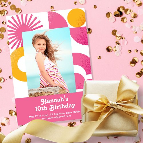 Sunny Days Birthday Photo Invitation