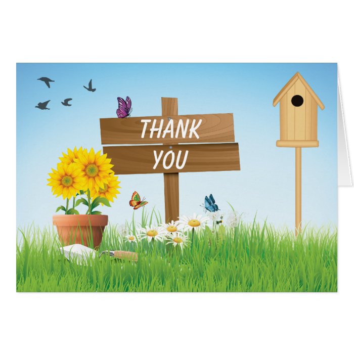 Sunny Days Garden Party Thank You Cards