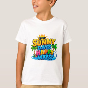 ☀️ Sunny Days Happy Ways Summer Kids 🌴 T-Shirt