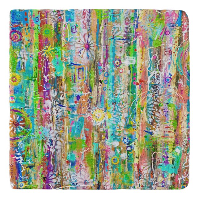 Sunny Days Marble Trivet (Front)