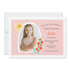 Sunny Days Photo Birthday Party Invitation