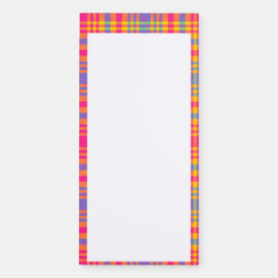 Sunny Days Plaid Border Magnetic Notepad