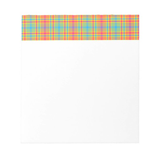 Sunny Days Plaid Top Notepad (Front)