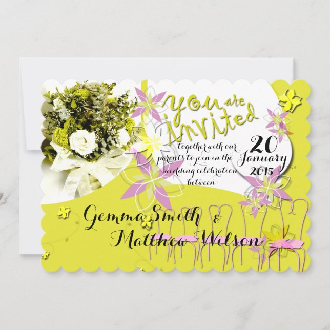 Sunny Days Wedding Invitation (Front)