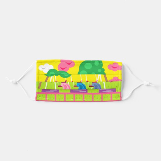 sunny dayz adult cloth face mask (Front, Folded)