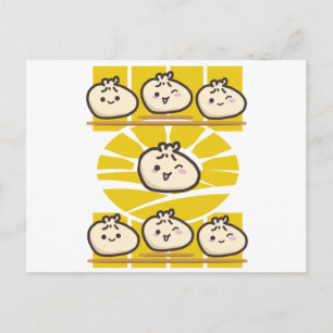 sunny dim sum dumplings  postcard