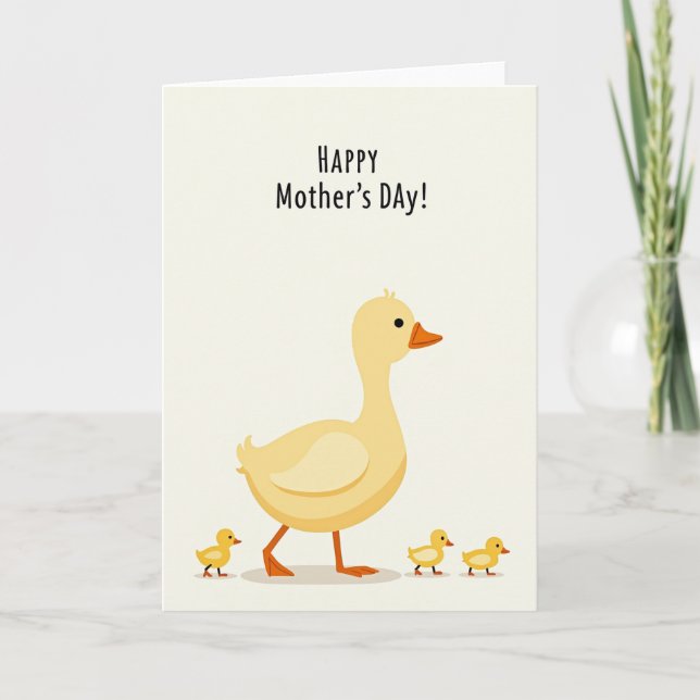 Sunny Ducklings Mothers Day Card (Front)