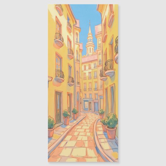 Sunny European Street Cozy Architecture (Front)