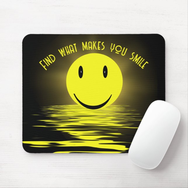 Sunny Face In Water Ripples  Mouse Pad (With Mouse)